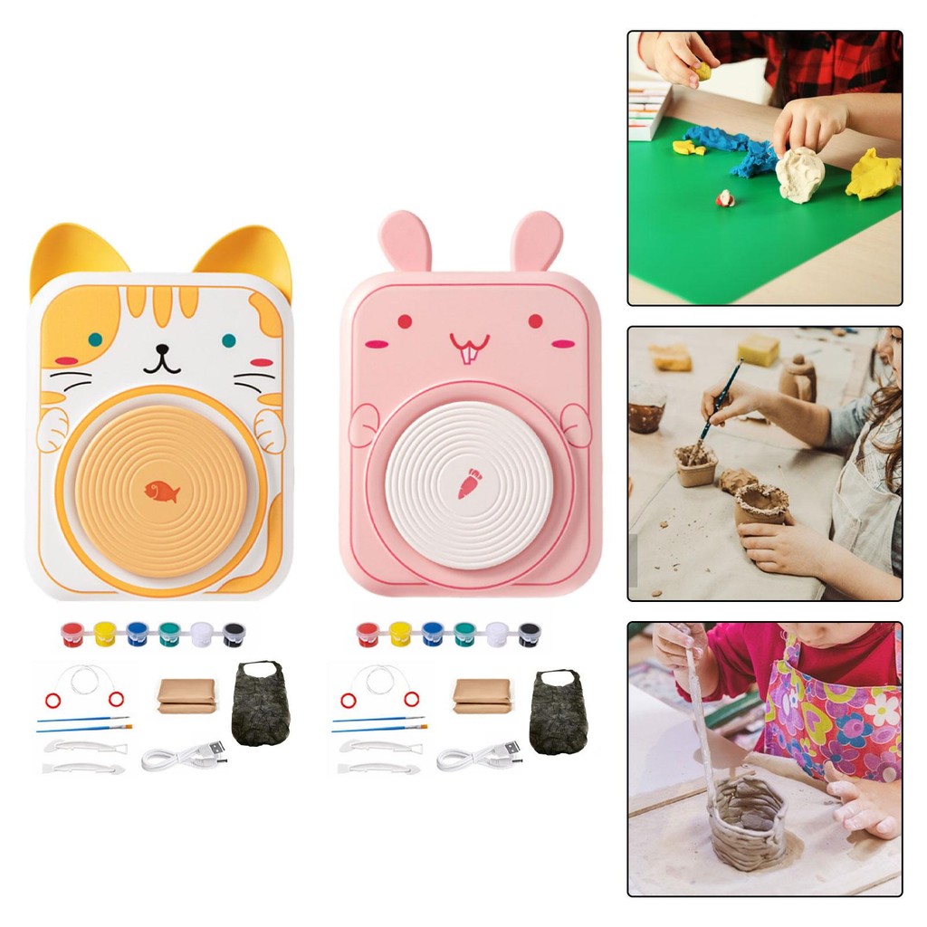 

Electric Pottery Wheel Easy Cleaning Pottery Forming Machine Adjustable Speed