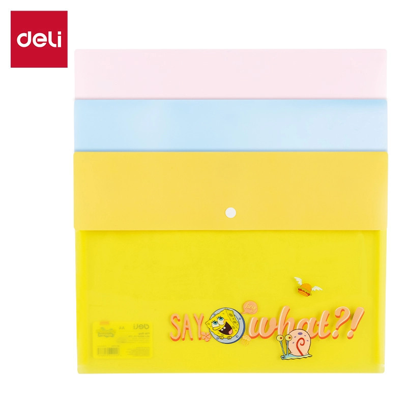 

Deli Spongebob FIle Map Kancing Lucu untuk Anak File Bag Map Plastik A4 EF765