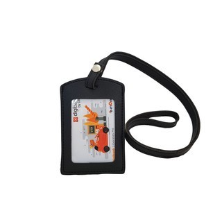 

Name Tag Kancing ID Holder Card Kancing Kulit Lanyard Kancing Termurah PU Leather Lanyard Warna Hitam