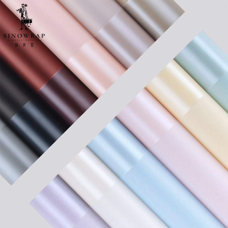 (pack) Cellophane Bold Frame kertas buket Macaron Flower Wrapping 20 lembar