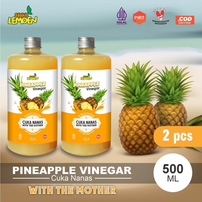

SUUR LEMOEN Cuka Nanas Pineapple Vinegar With Mother Premium Organic 1 Liter By HEALTY GOODIES BEKASI