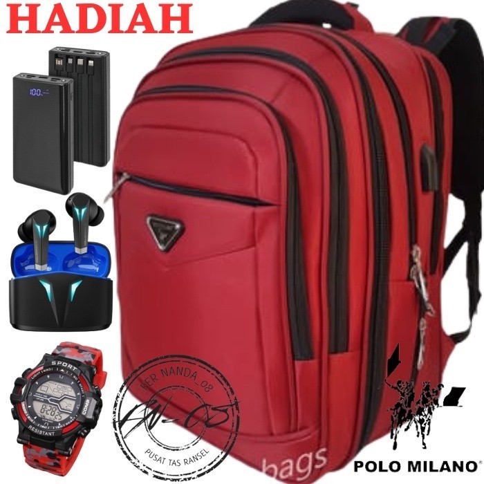 PROMO RANSEL POLO MILANO Import ORIGINAL 100% TAS SEKOLAH BackPack SMP SMA TERMURAH