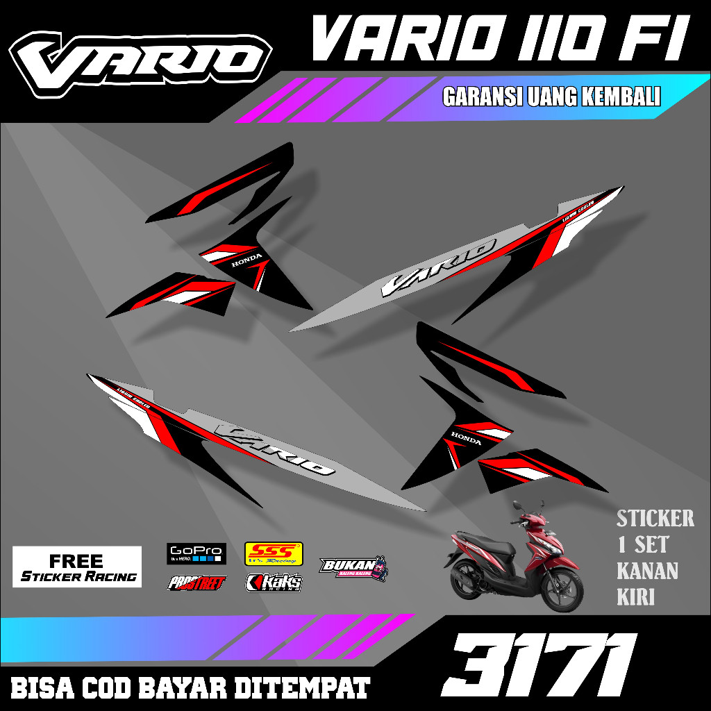STRIPING STIKER VARIO 110 FI  STICKER MOTOR VARIO 110 FI SEMI FULL BODY