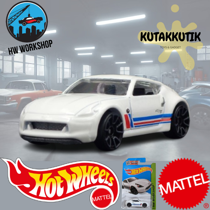 Hotwheels Mobil Sedan Balap Nissan 370Z Putih HW Workshop