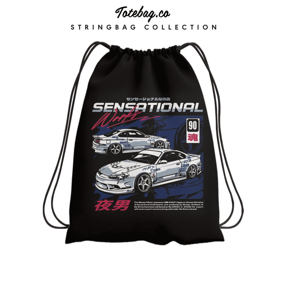 Tas Serut Mobil SENTATIONAL JDM AE86 Silvia Skyline NSX LBWK Stringbag
