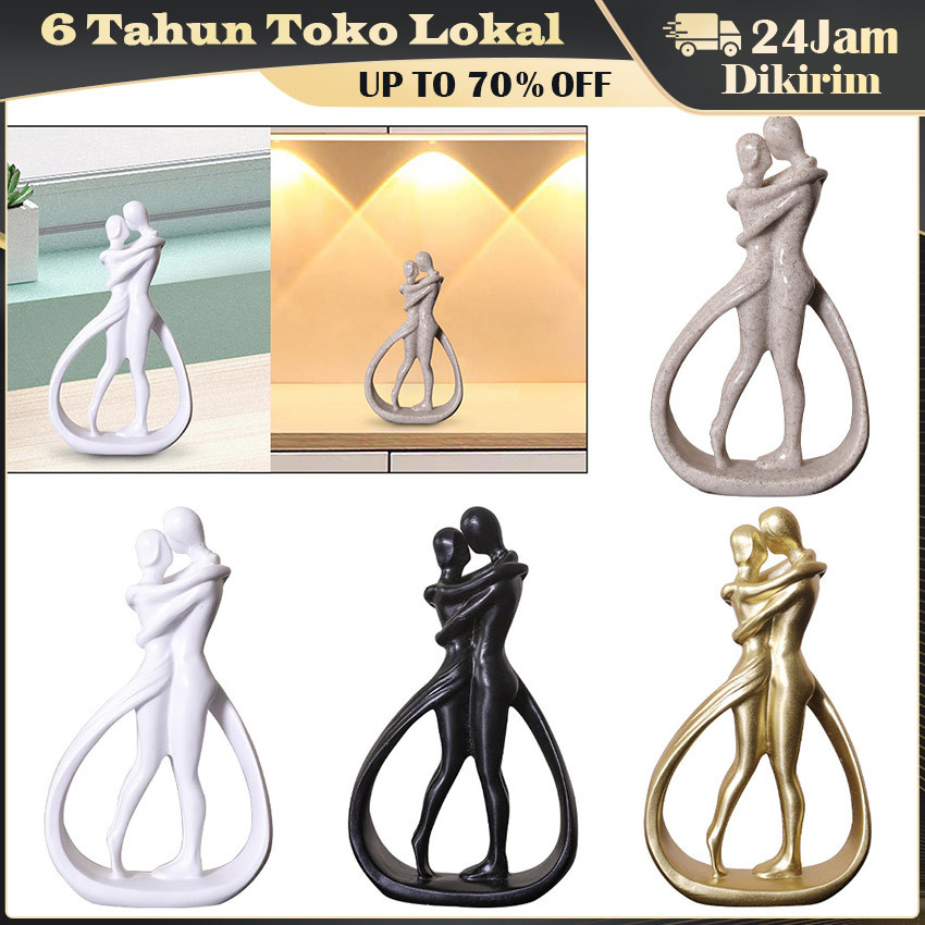 

Pajangan Meja Patung Pasangan / Resin Couple Figurine Abstrak untuk Dekorasi Rumah dan Kantor