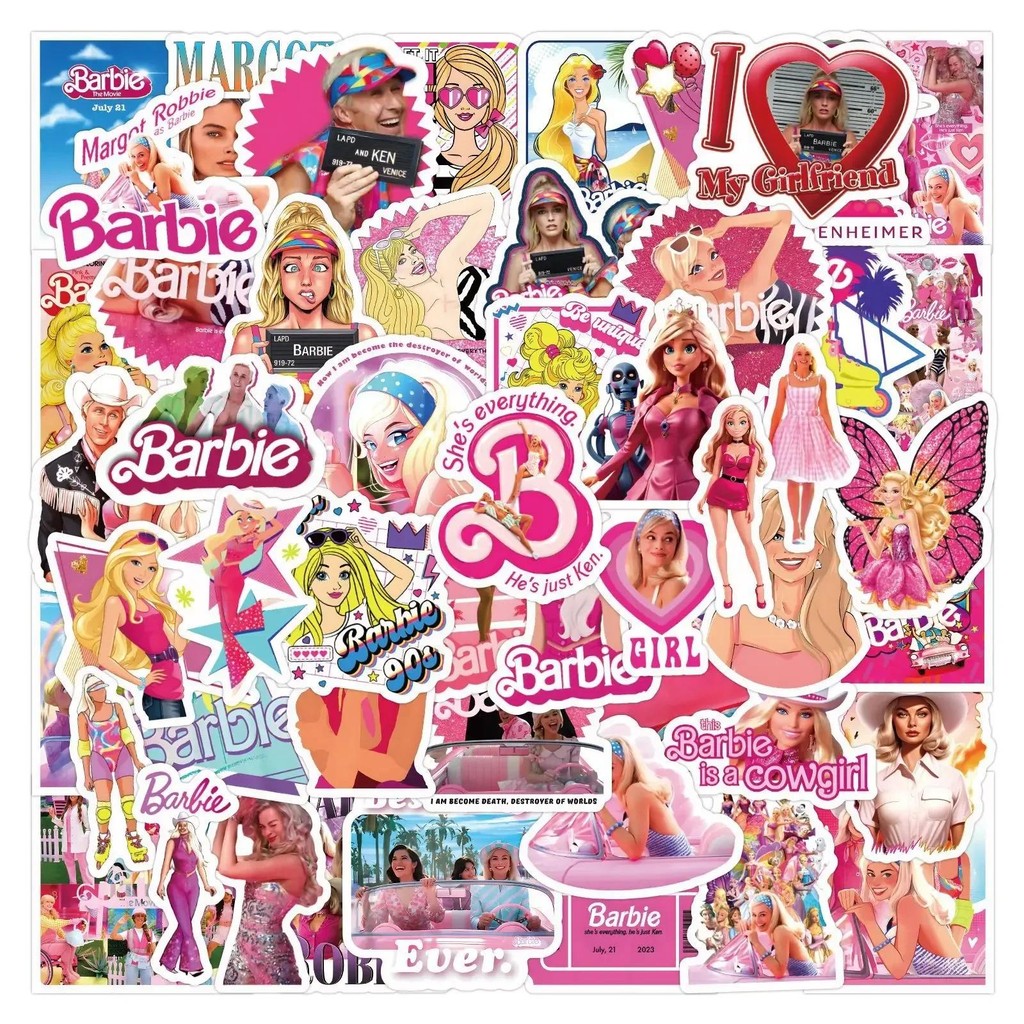 

60/120PCS Cartoon Anime Princess Barbie Stickers for Scrapbooking Laptop DIY Notebook Phone Waterproof Sticker Decor Girls Gift