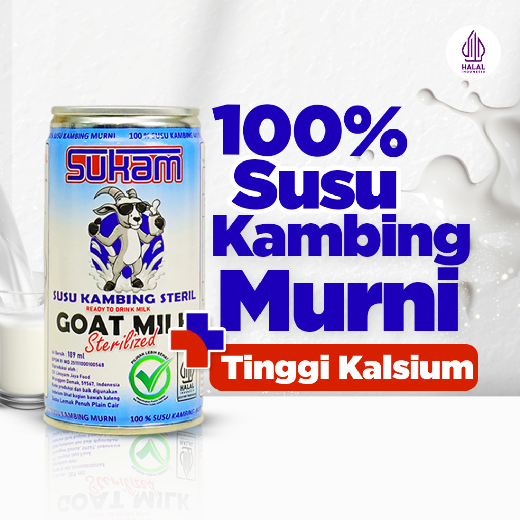 

Sukam - Susu Kambing Murni Bantu Jaga Kesehatan Tulang dan Sendi - 189ml