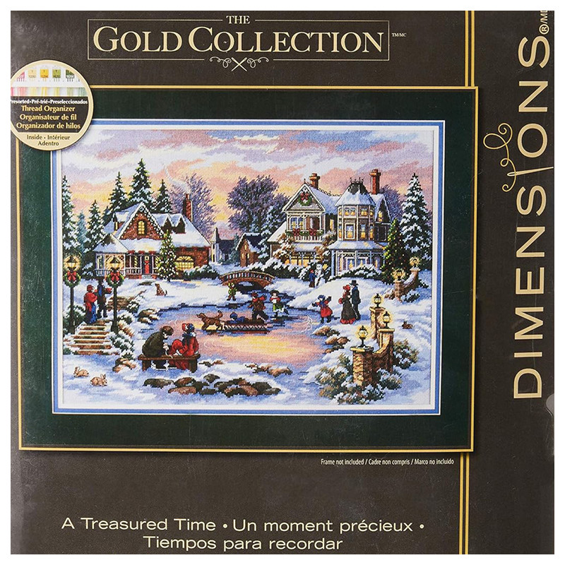 

Amishop Counted Cross Stitch Kit, A Treasure Time, Holiday, Winter Snow Sleigh, Christmas Dim 08569, Top Quality, Beautiful