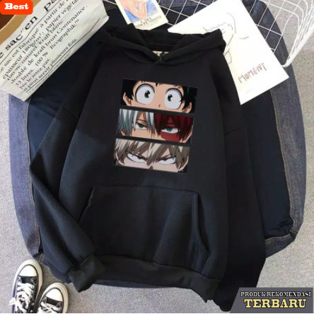 hoodie pria keren Sweater Hoodie pria / hoodie jepang wanita / jaket karakter - Hitam