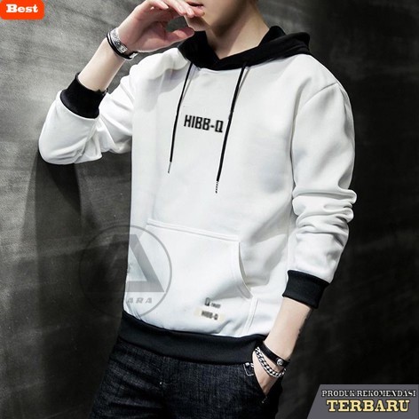hoodie pria keren JAKET JUMBO OVERSIZE PRIA WANITA HOODIE BIG SIZE 3XL 4XL 5XL 6XL 7XL - Putih, S
