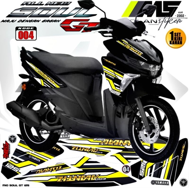 Decal Sticker Striping Variasi Mio Soul Gt 125 2015-2023 New Yamaha Mio Soul Gt 125 Led Yamaha Ego A