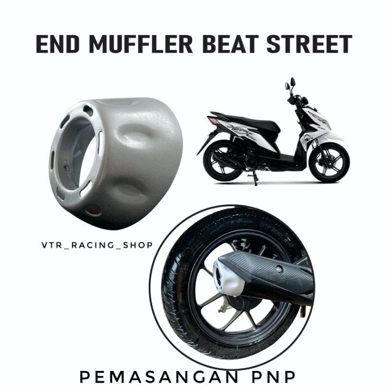 COD Corong Knalpot Tsukigi End Muffler Beat Fi New Esp Beat Street Vario 125/150 Old New Scoopy Mio 