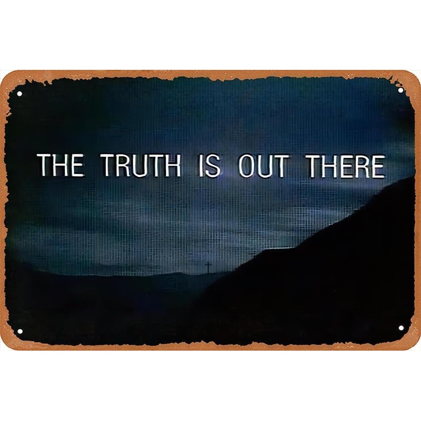 The X Files- The Truth is out There TV Show Art Print Vintage Metal Tin Sign 12X8 Inch Poster Cafe B