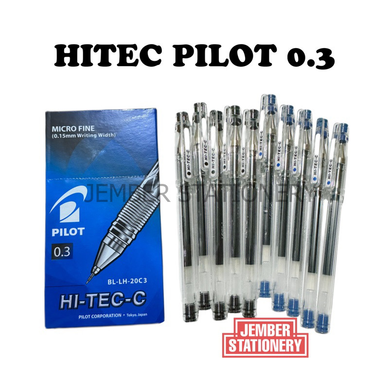 

(1biji) Bolpen Hitec Pilot | hi-tec C Hitam Biru