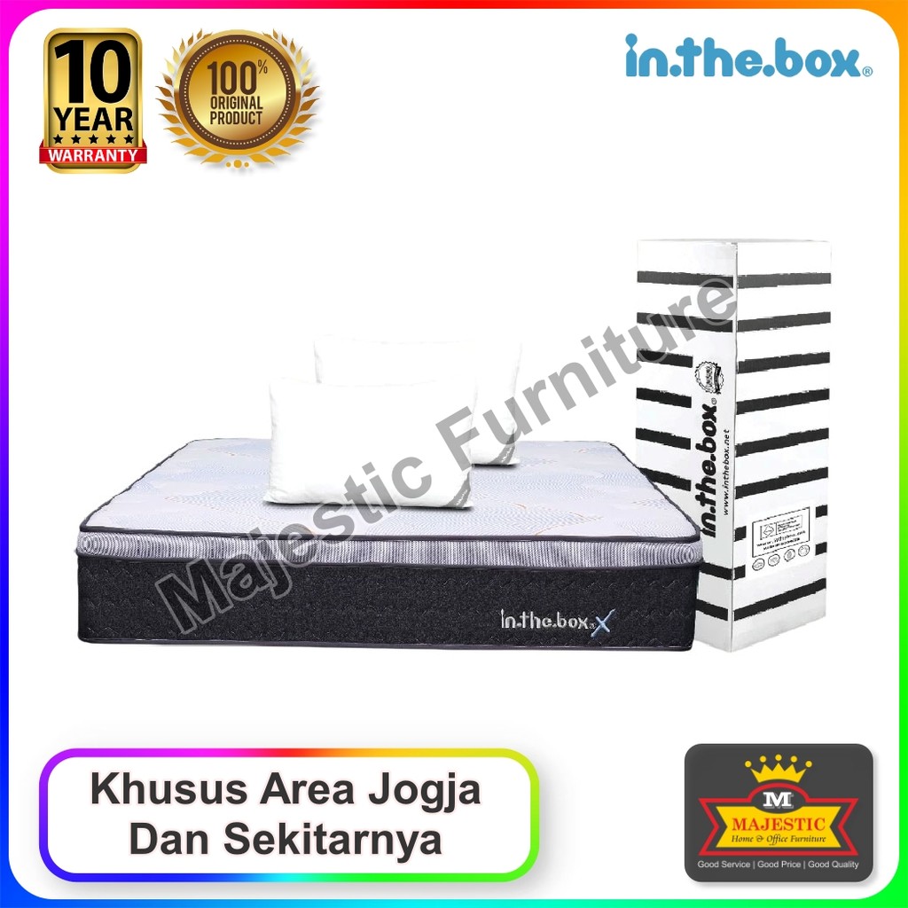 Kasur/Matras Spring Bed inthebox X - 90/100/120/140/160/180/200 - Jogja (Tebal 30 cm, Garansi 10 tah