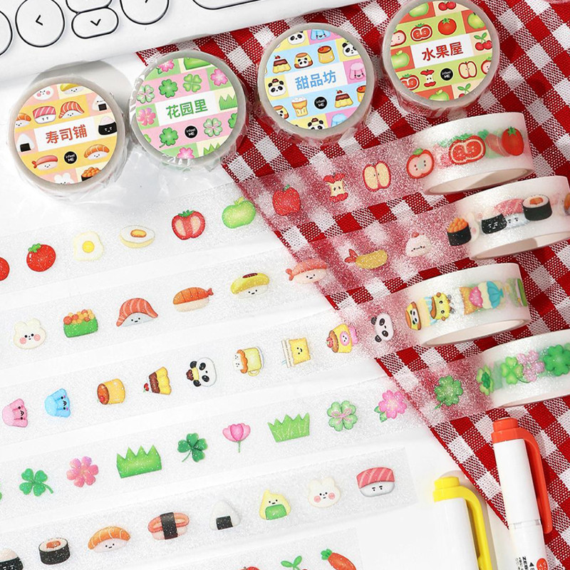 

Mr Paper, 8 rolls/bag Ancient Morning Diary Series Glitter Sand Die Cut Tape colourful tape sticker washi tape set stationary