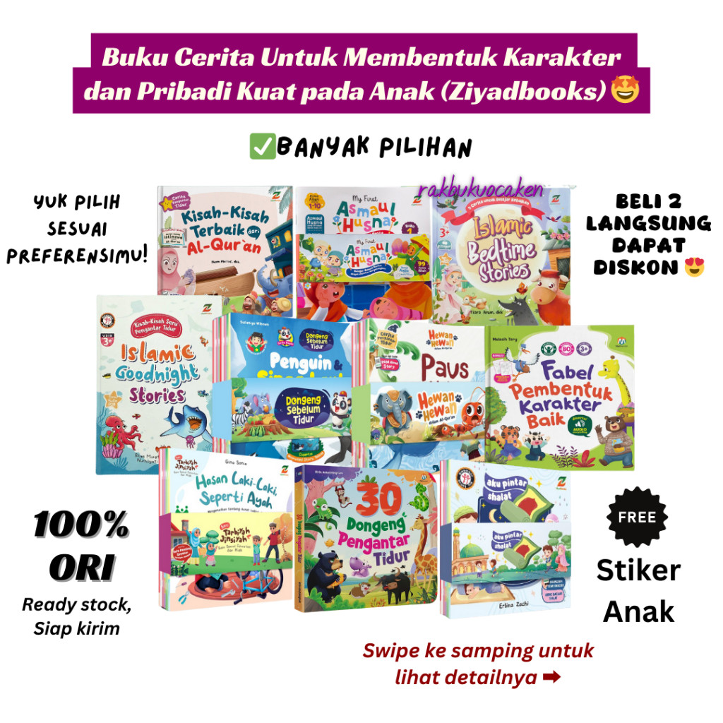 Kumpulan Buku Pembentuk Karakter Baik Anak Ziyadbooks: My First Learning From Quran/ Seri Adab Anak 