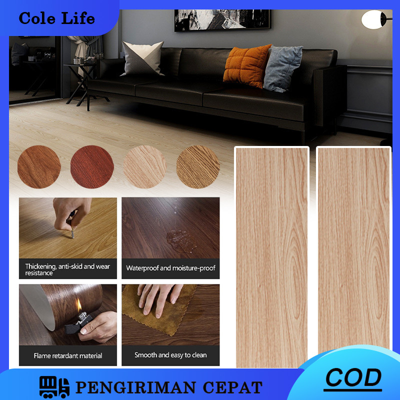 Lantai Vinyl Stiker Perekat Vinyil Lantai Kayu PVC Ubin Lantai Premium