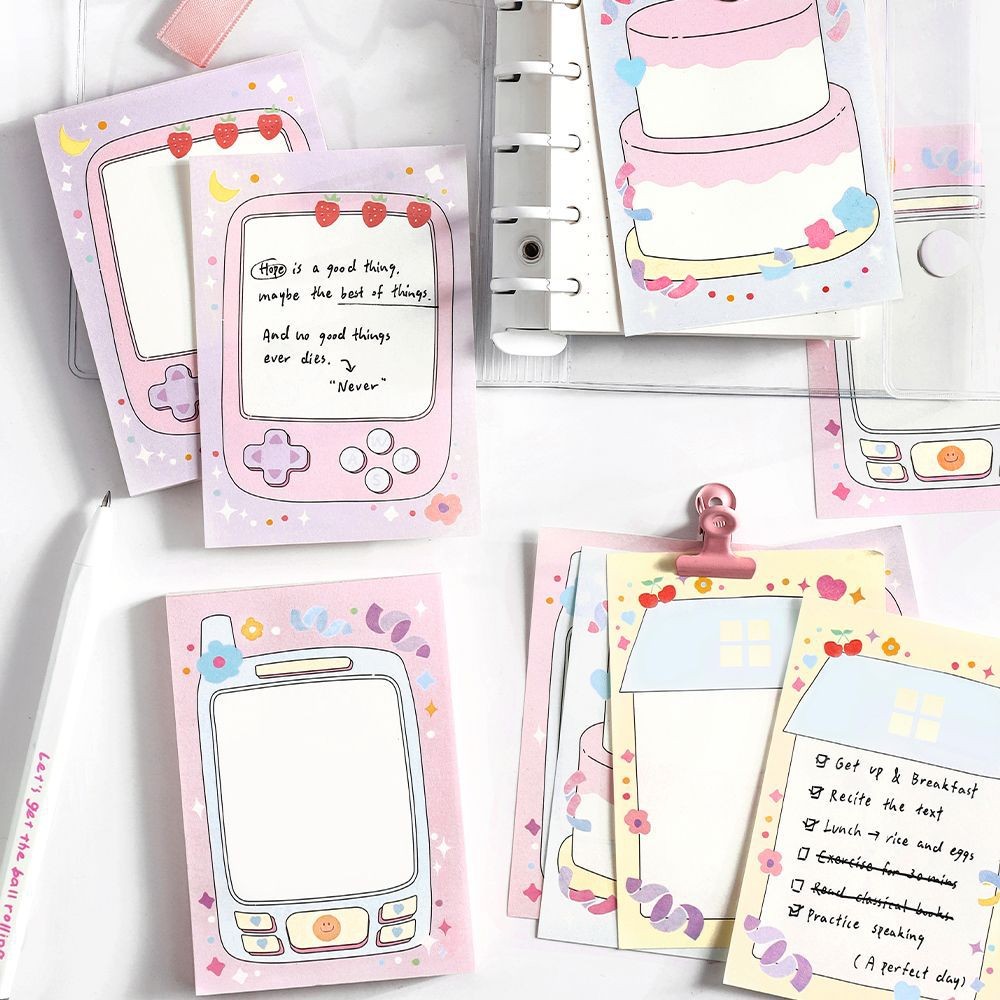 

MINKYS 80 Sheets Kawaii Mobile Phone Type Memo Pads Paper To Do List Journal Note Paperlaria DIY Material Stationery