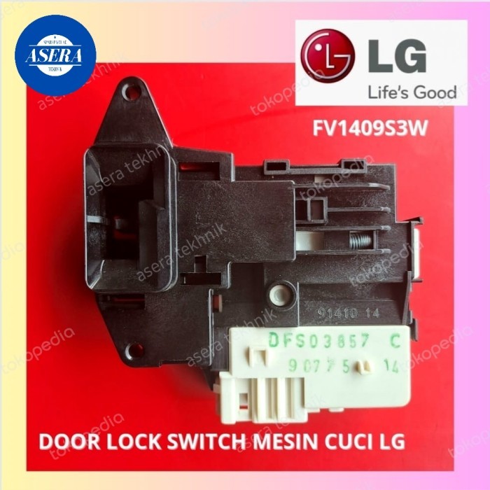 

AJDpart DOOR LOCK SWITCH PINTU MESIN CUCI AUTO LG FV1409S3W ElectroPart