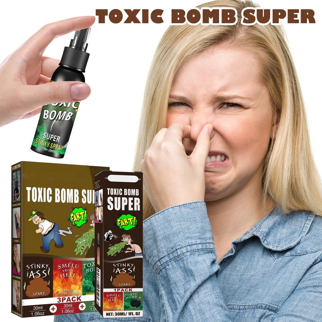 

3pcs Novelties Liquid Fart Gag Prank Joke Spray Can Stink Bomb Smelly Stinky Gas 90ML Perfect for offices,neighbors Joke Props