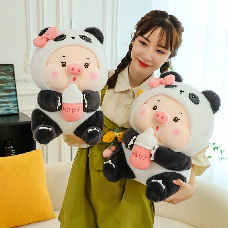 Boneka Panda Piggy Custom Mainan Anak Perempuan dan Laki Laki Lucu Murah Hadiah Ultah Pacar