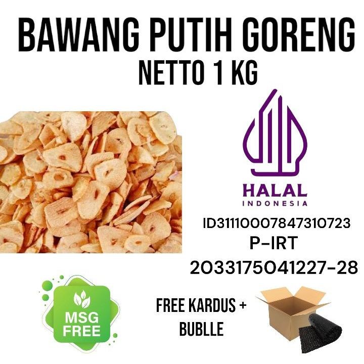 

Bawang Putih Goreng 1 kg Renyah