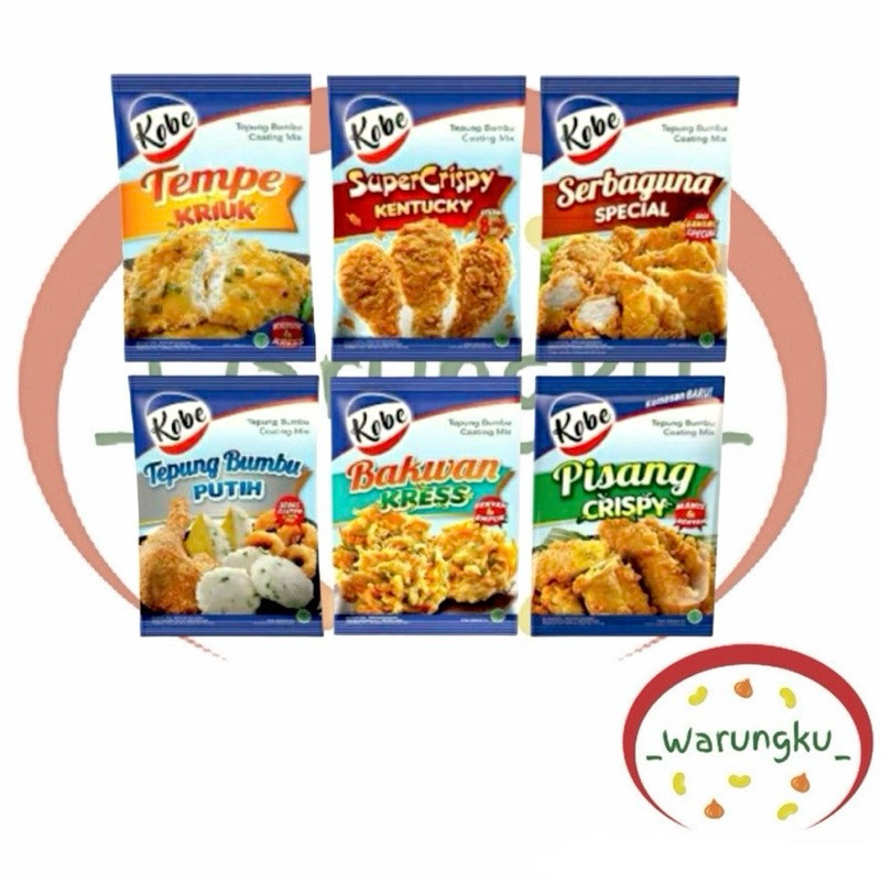

PROMO!!! KOBE TEPUNG 70GR Tepung Bumbu Super Crispy Ayam Kentucky Tempe Bakwan Krezz Pisang Goreng