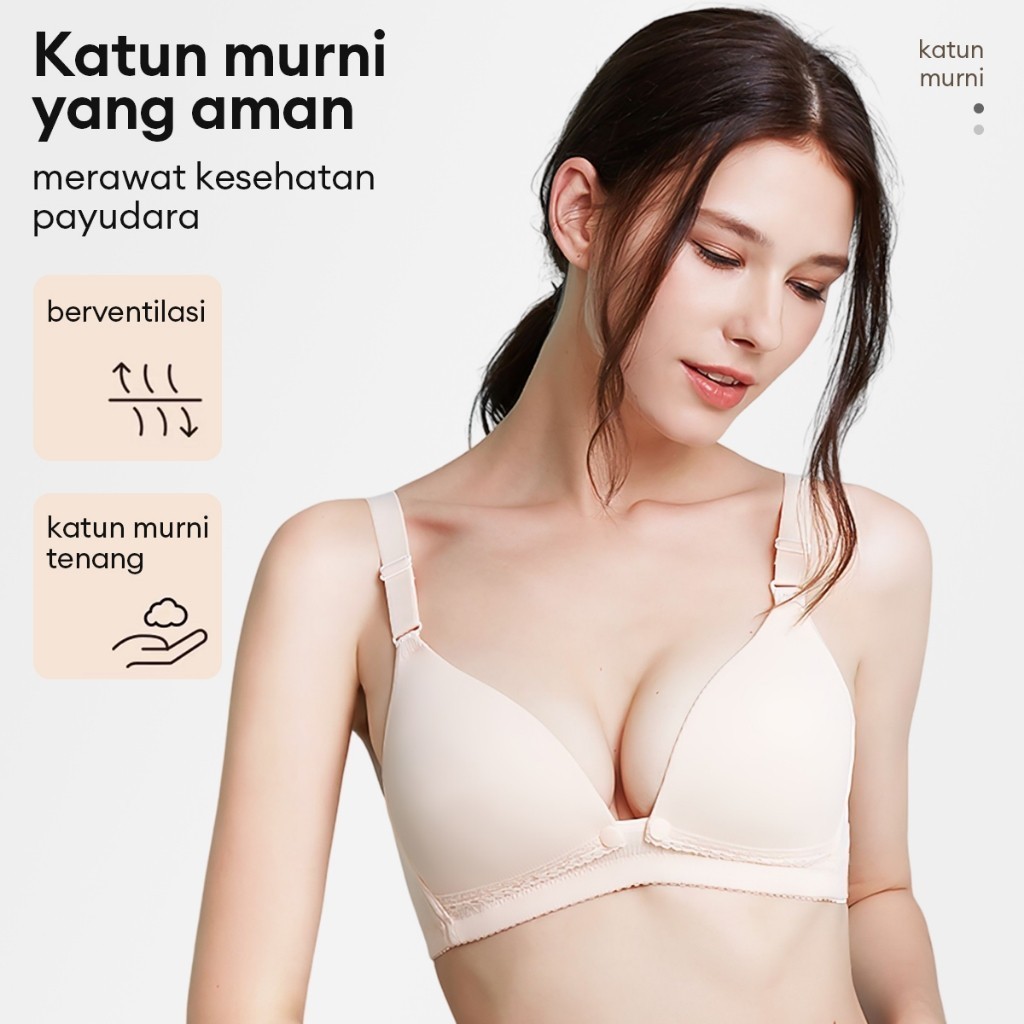 Bra Menyusui Wanita Bh Menyusui Push Up Busa Tipis Maternity Bra Nursing Bra Kancing Depan 518