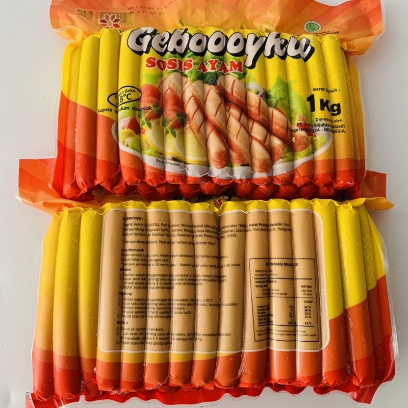 

(DERIFROZEN) sosis Gebooyku 1kg coklat isi 40pcs