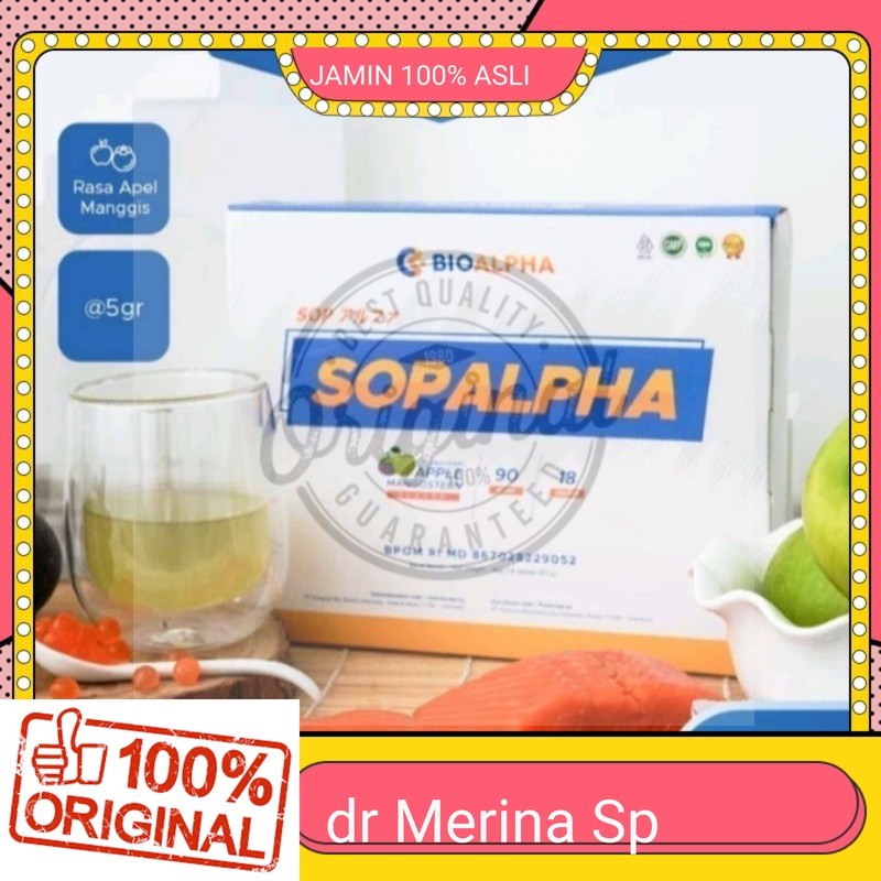 100% ASLI SOP ALPHA BIOBOOST 1 BOX ISI 18 SACHET RASA APEL MANGGIS OBAT DIABETES KESEHATAN JANTUNG O