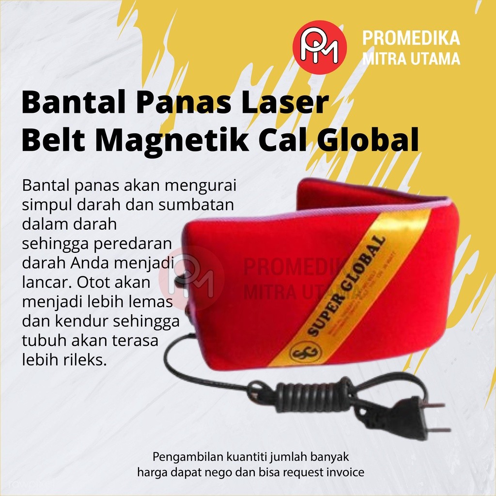 Bantal Panas Laser Belt Magnetik Cal Global | Alat Pijat dan Terapi