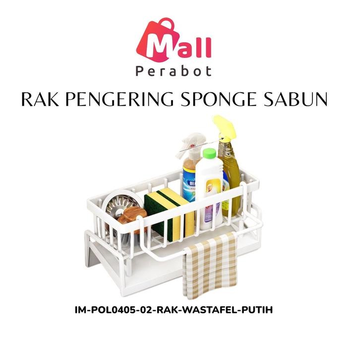 Mall Perabot | Rak Pengering Sponge Sabun | Tempat Cuci Piring Wastafel Plastik - HITAM