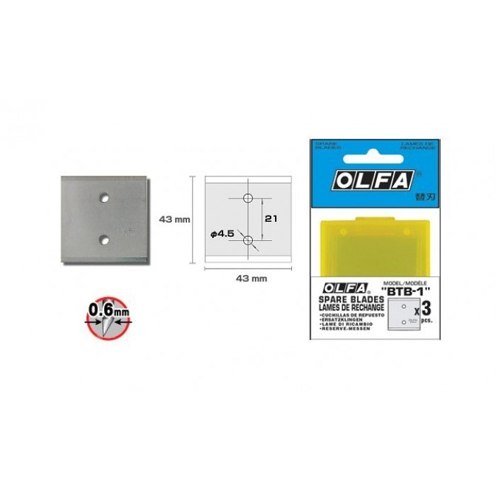 

Refill Scraper Blade XB56 (BTB-1) OLFA 3pc/pack Untuk Kape BTC-1 (56B)