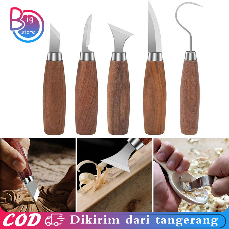 

Pisau Ukir Kayu Tajam 5pcs Pisau Ukir Baja Pisau Pahat