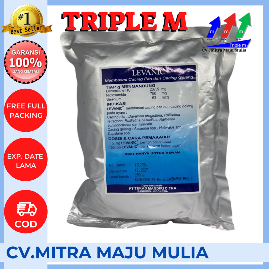 Obat Cacing Pita dan Cacing Gelang untuk Ayam 250 gram