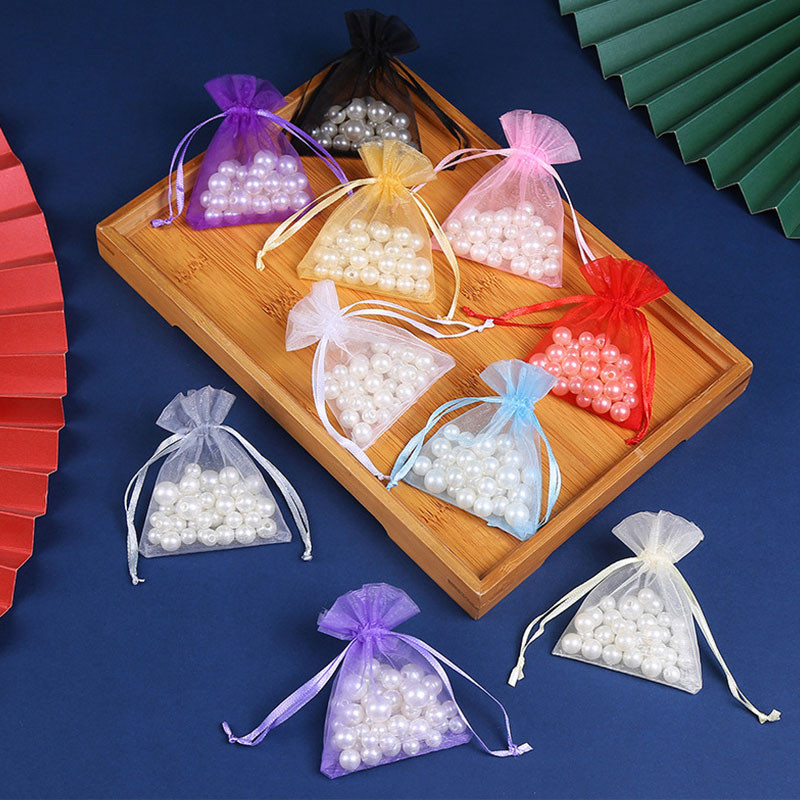 

100pcs Organza Bags Jewelry Gift Bags Wedding Party Decorations Birthday Gift Drawer Bags Cosmetics Packaging Bags