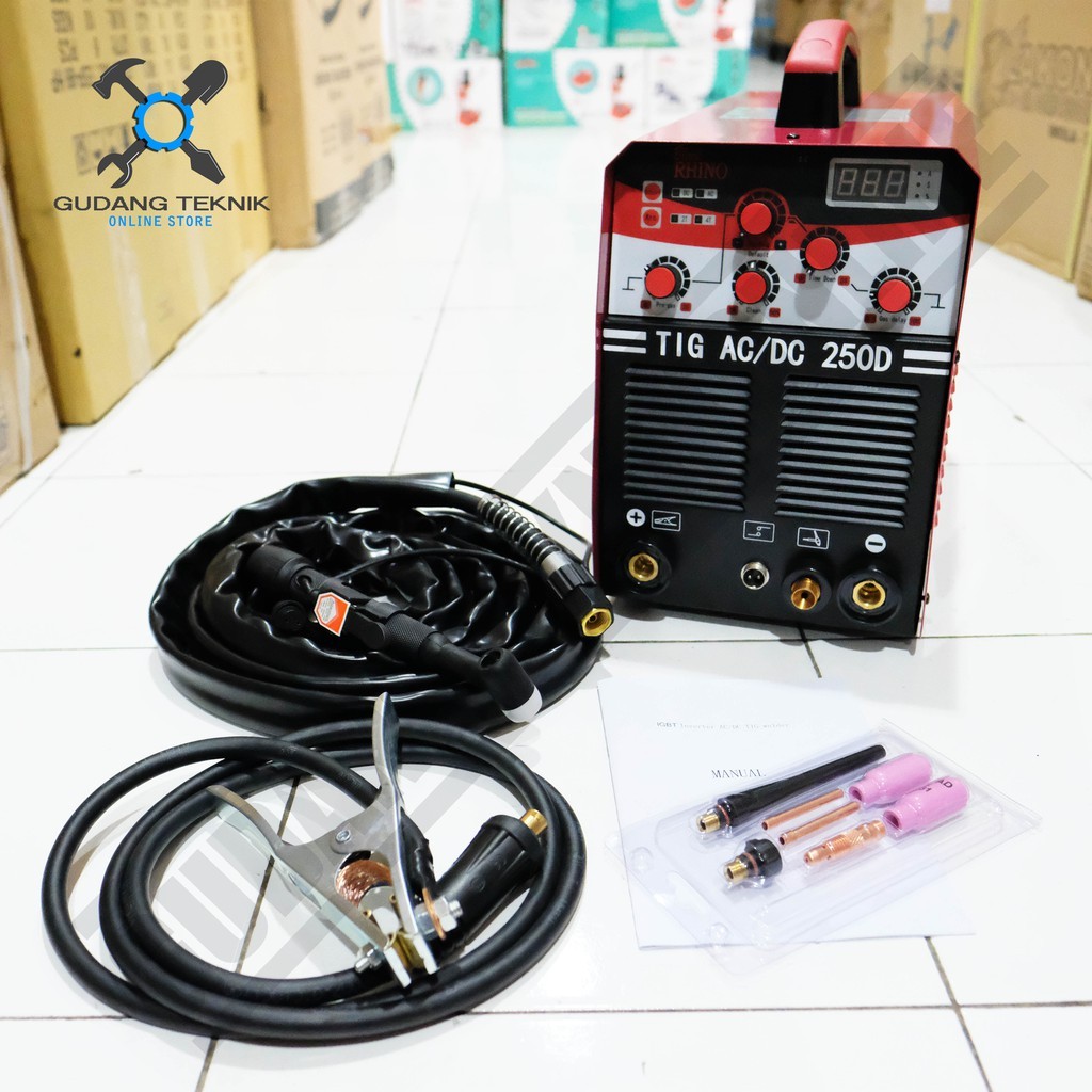 Rhino Tig AC/DC 250D / Mesin Las Tig AC/DC Rhino 250D - Las Argon Rhino Tig AC/DC 250
