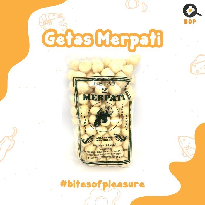 

kerupuk Getes/getas ikan tenggiri 100% asli bangka cap dua merpati
