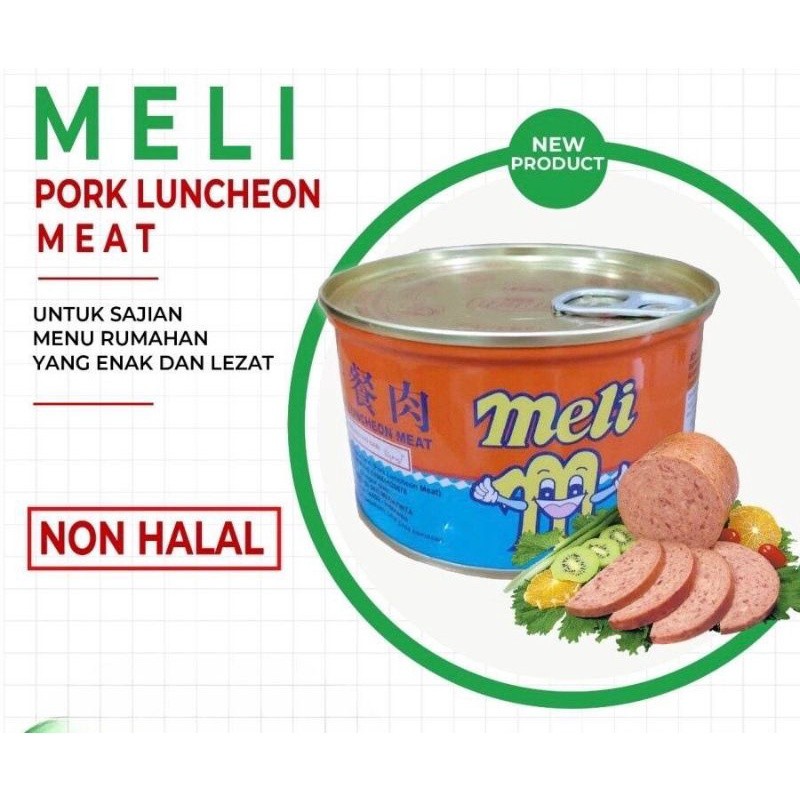

MELI Ham Maling Pork Luncheon Meat 397gr - NON HALAL - Daging Kaleng