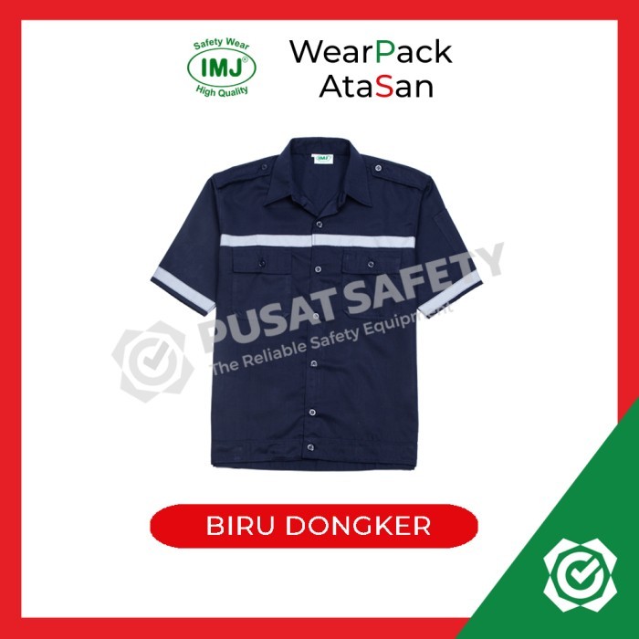 

Baju Kerja / Seragam Kerja / Wearpack Safety IMJ Lengan Pendek - Biru Dongker, L