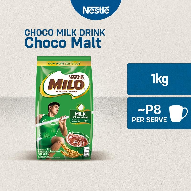 

MILO Powdered Choco Malt Milk Drink 1kg - With Energy-Releasing Nutrients