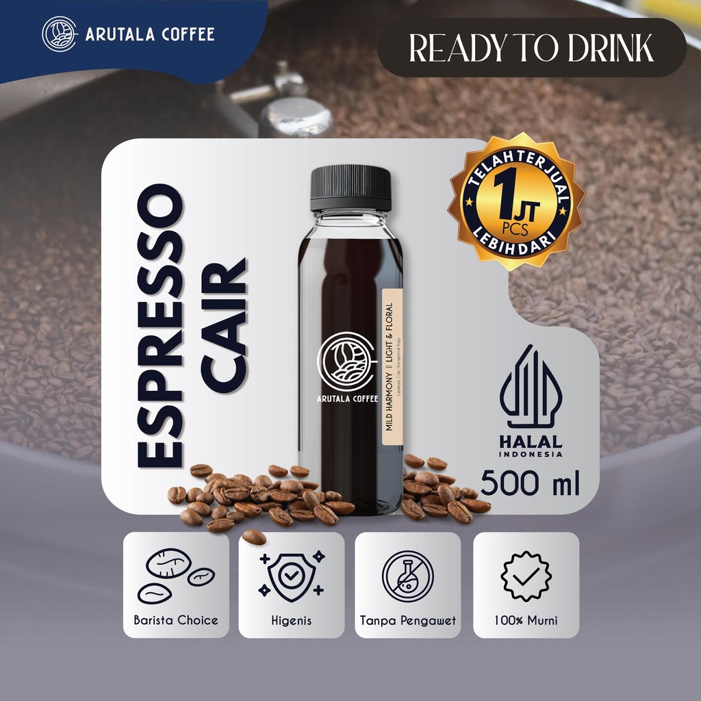 

Arutala Espresso Cair 500 ML Siap Minum Barista Choice