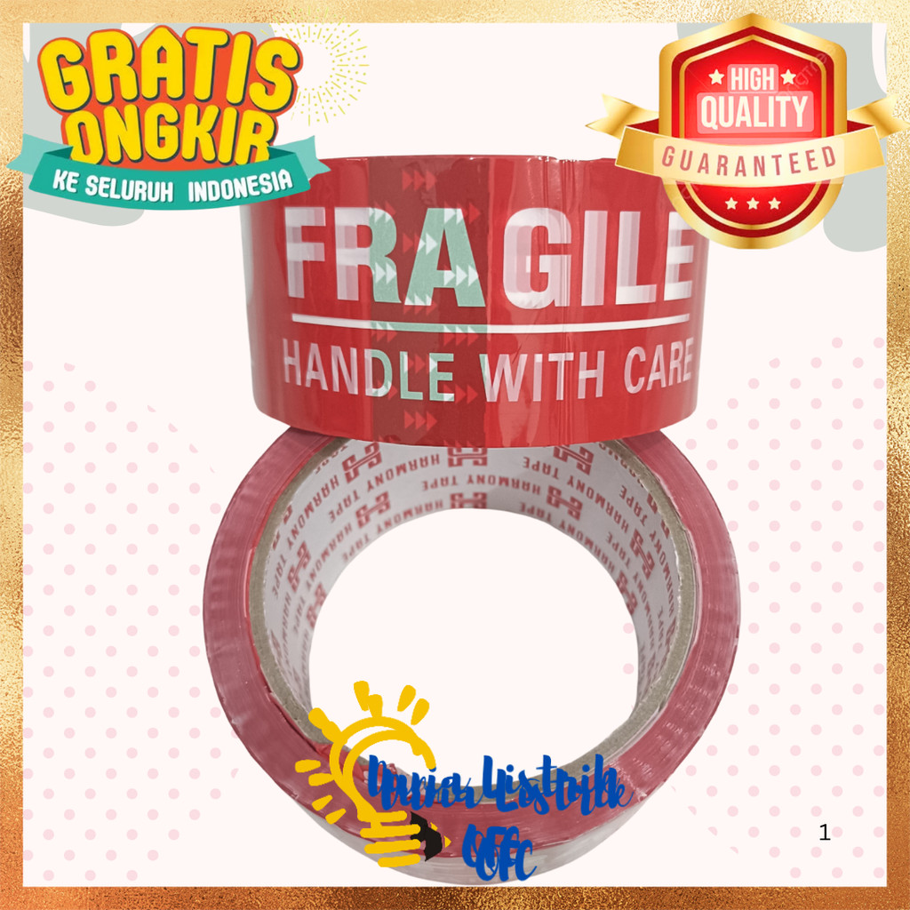 

Lakban Fragile Jangan Dibanting Merah 48mm 90 Yard Lakban Packing Murah Lakban Merah Jangan Dibanting Tebal Grosir Lakban Fragile
