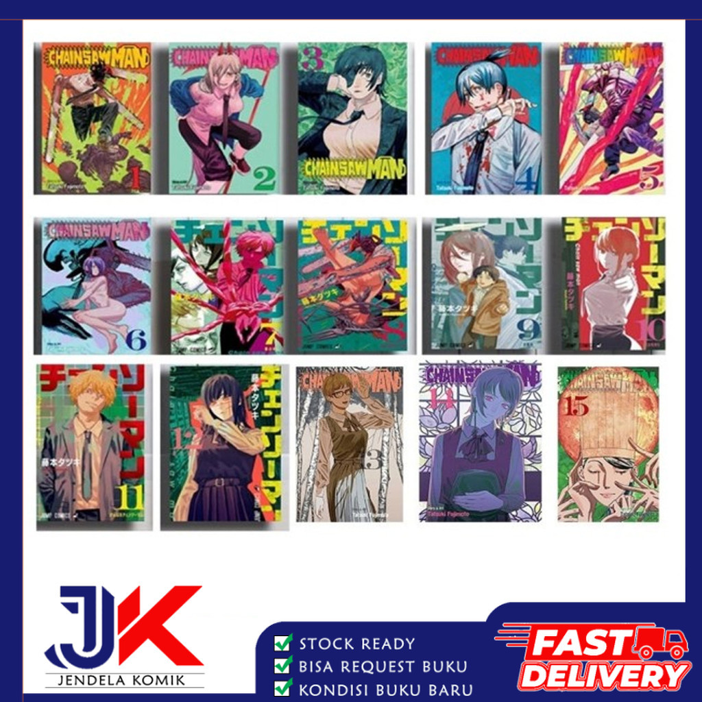Komik Chainsaw Man Full Set (15 book series)