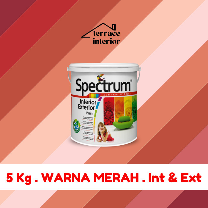 Cat Tembok Spectrum Interior & Exterior Warna Merah 5 Kg