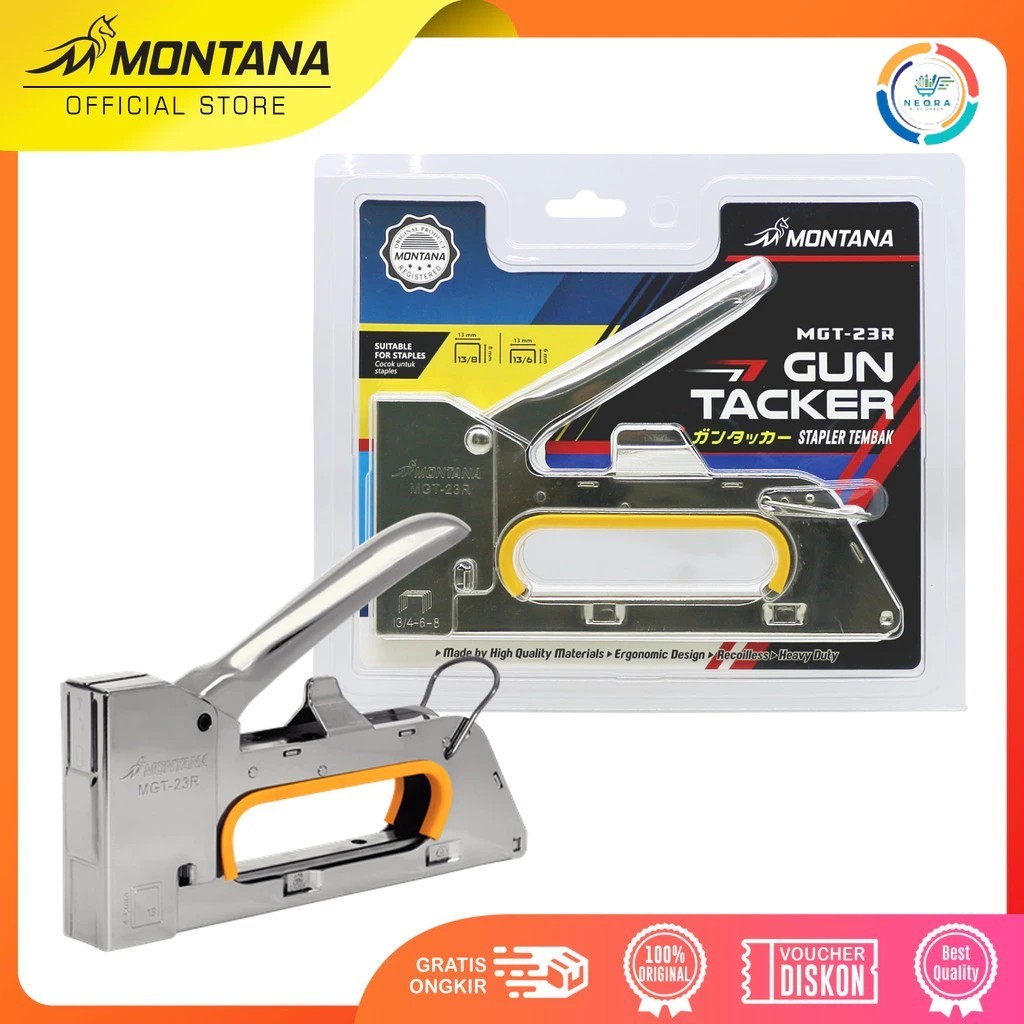 

Montana Gun Tacker / Stepler/ Stapler / Hekter Alat Tembak MGT-23R
