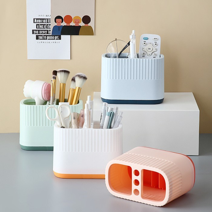 

Tempat Pensil Meja 3 Sekat Estetik Warna Pastel Organizer Alat Tulis Anak Kantor Minimalis