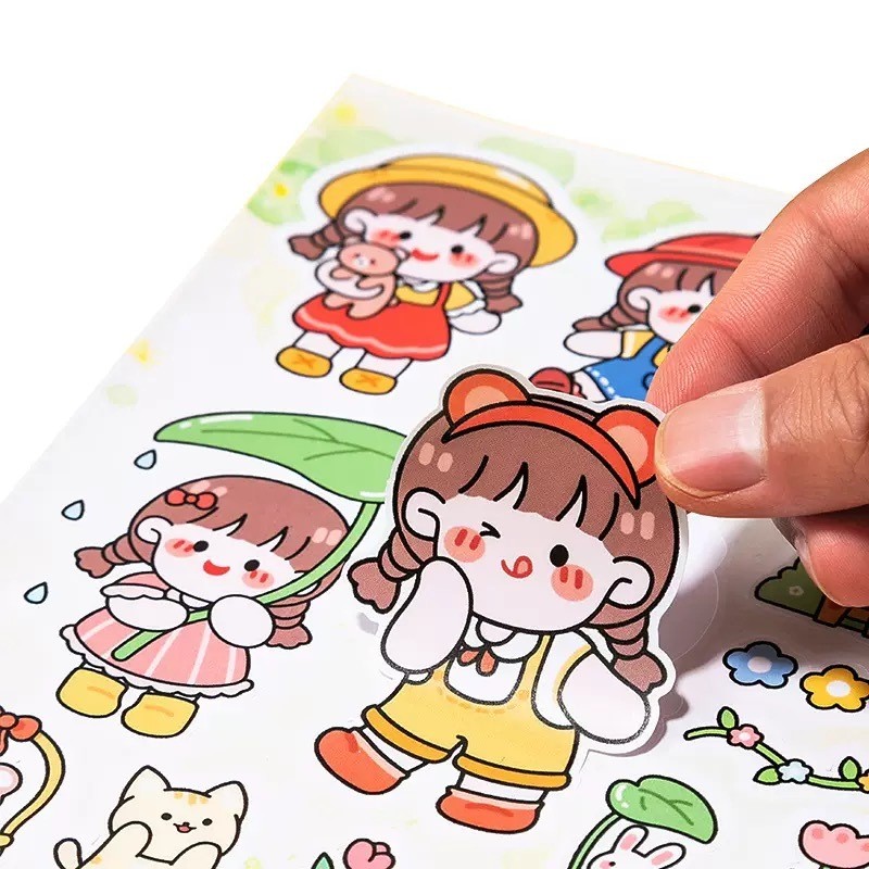

【Random】Viqoo 1 Pc Cartoon Sticker Lucu Sticker cute Karakter Stiker Imut